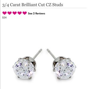 Eve’s Addiction 3/4 Carat CZ Stud Earrings